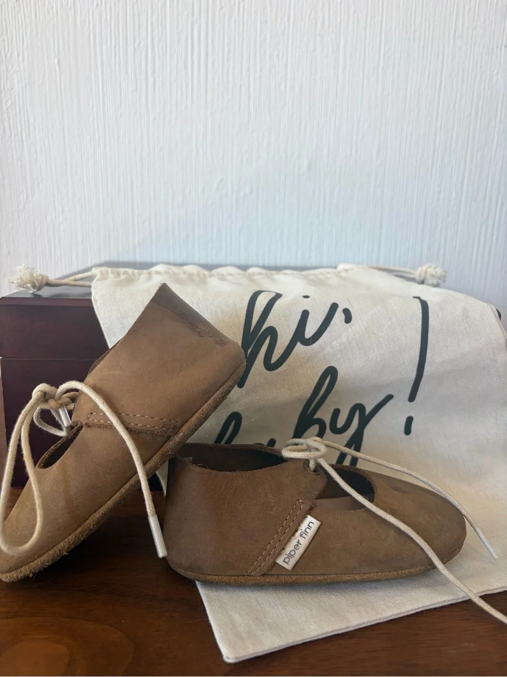 Piper Finn Brown Leather Lace-Up Maryjane Moccasin Shoes